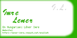 imre lener business card