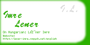 imre lener business card